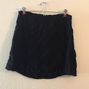 Black mini skirt